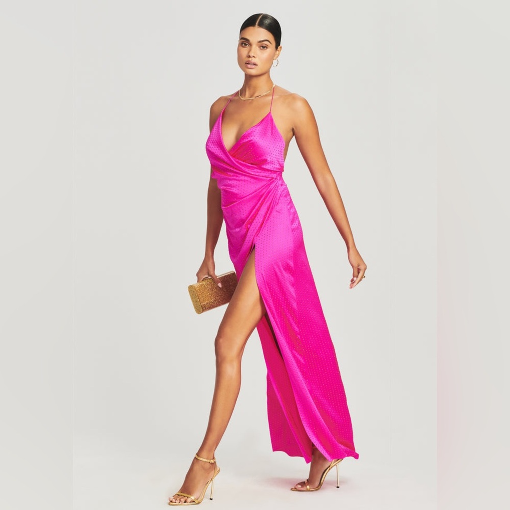 Retrofête CERES Crystal Embellished Silk Dress